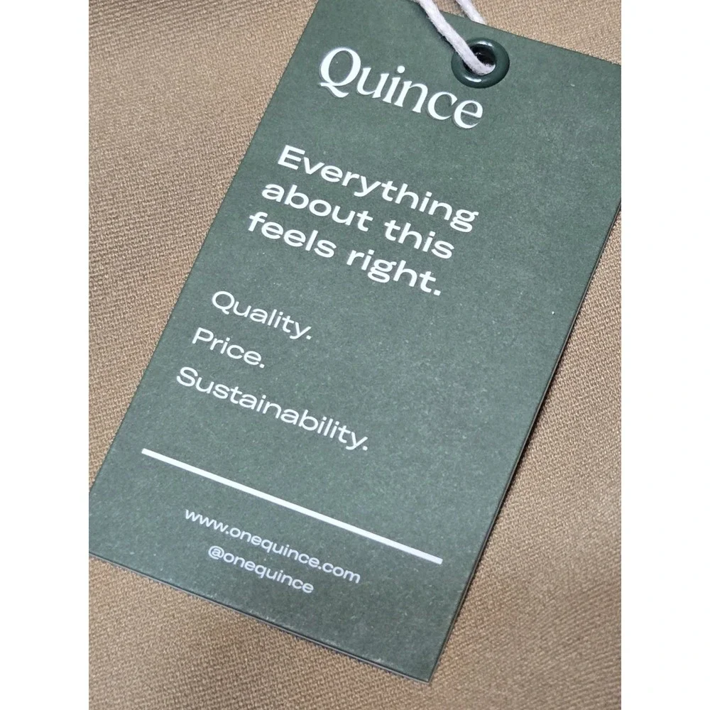Quince Ultra-Stretch 24/7 Smart Chino Pants Khaki Tan 36x32 NWT Preppy Quiet Lux
